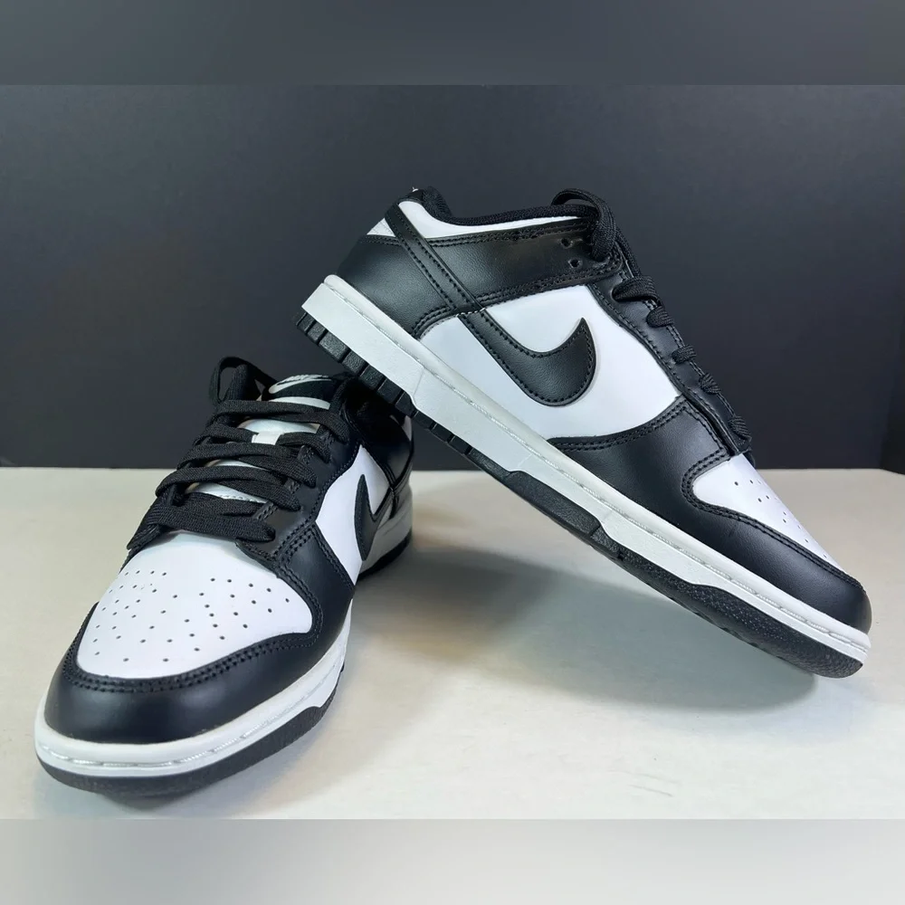 🆕 Nike Dunk Low Retro in White/White/Black Panda Men’s Size: 7 With Original Box - Picture 10 of 17